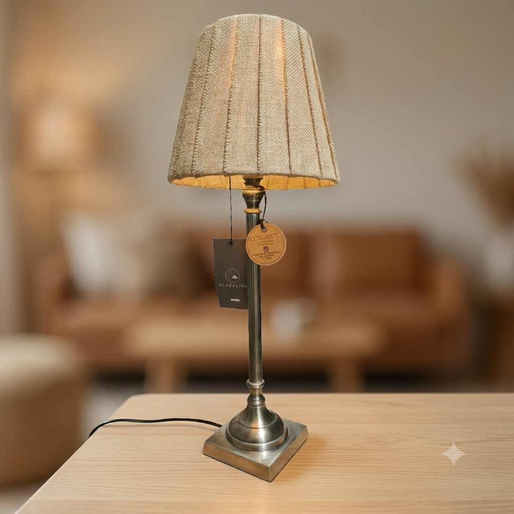 Lampunjalka nikkeli-Valaisimet-prhome-Lahja ja sisustus Pussukka Katariina Home Oy