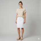 Pusero Broderie anglais beige Peura Collection-Puserot-Peura Collection-Lahja ja sisustus Pussukka Katariina Home Oy