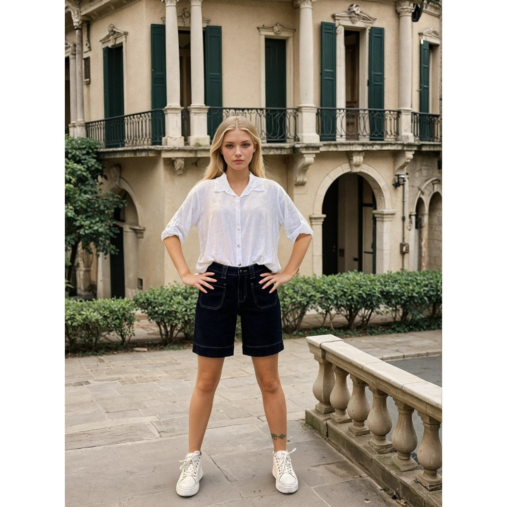 Farkkushortsit Tutti tummasininen Marc Lauge-Shortsit/Trikoot-Marc Lauge-Lahja ja sisustus Pussukka Katariina Home Oy