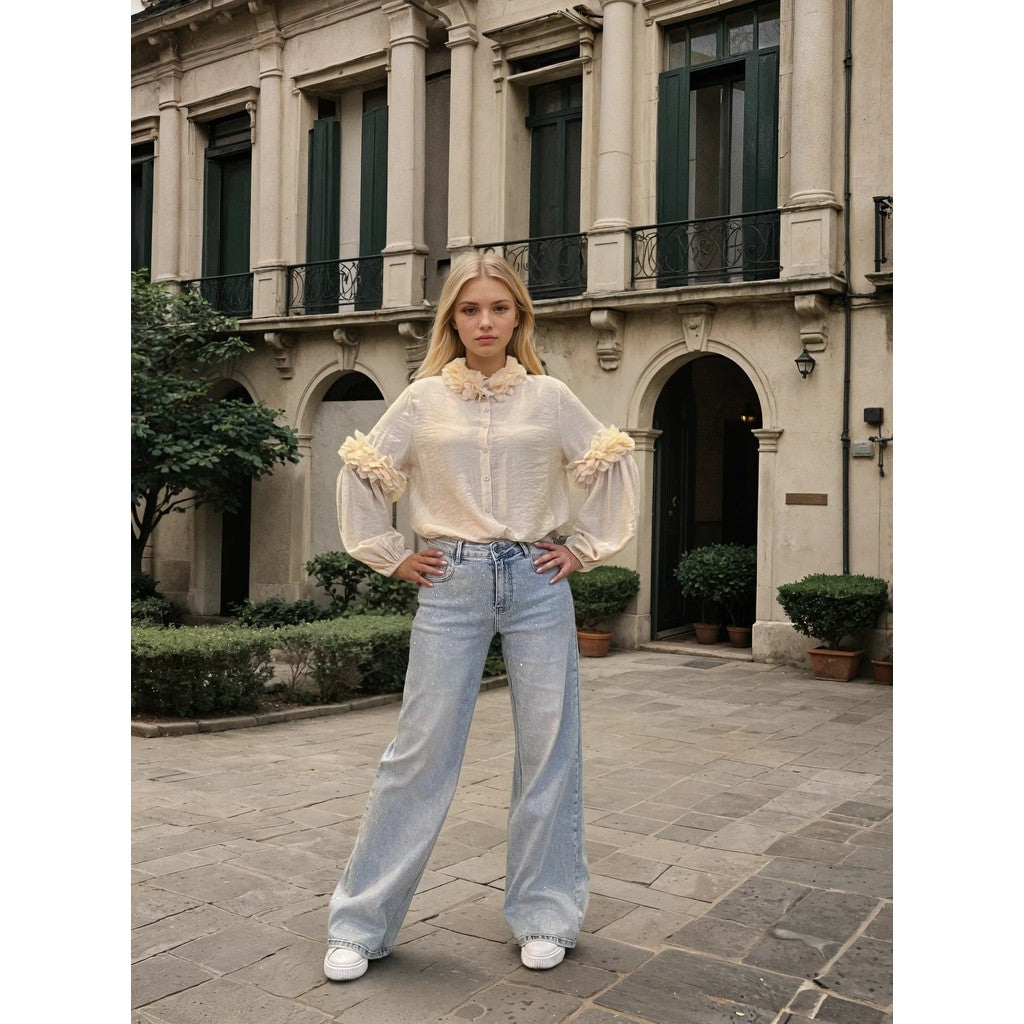 Farkut Diamond vaaleansininen Marc Lauge-Housut/Farkut-Marc Lauge-Lahja ja sisustus Pussukka Katariina Home Oy