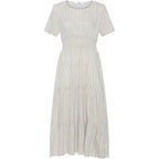 Marc Lauge Sindy Mekko – Tyylikäs raitamekko frillahelmalla-Mekot/Hameet-Marc Lauge-Lahja ja sisustus Pussukka Katariina Home Oy