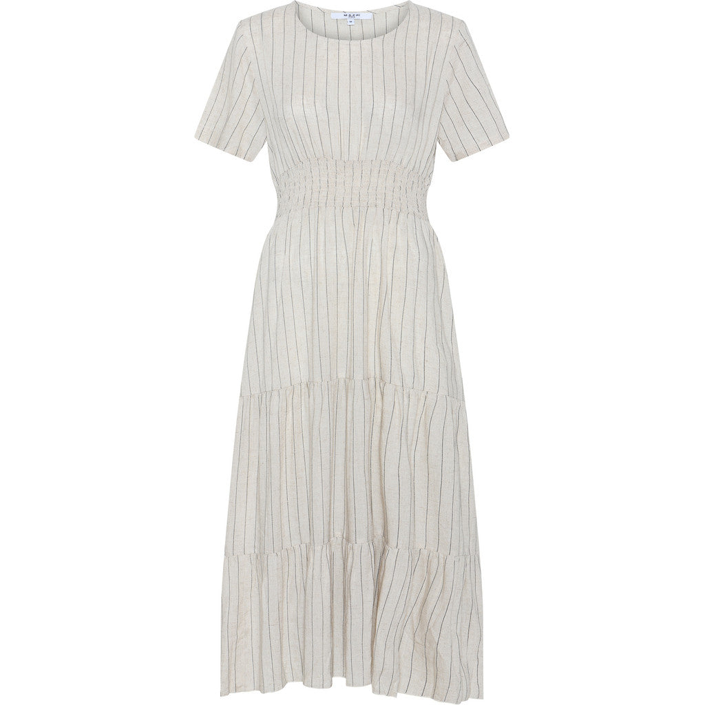 Marc Lauge Sindy Mekko – Tyylikäs raitamekko frillahelmalla-Mekot/Hameet-Marc Lauge-Lahja ja sisustus Pussukka Katariina Home Oy