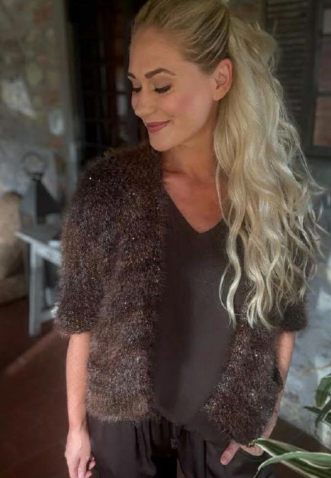 Neuletakki Pail tummanruskea-Neuleet/Neuletakit-Marc Lauge-Lahja ja sisustus Pussukka Katariina Home Oy