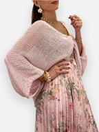 Neulepusero Osha vaaleanpunainen GEMINI by Helen-Neuleet/Neuletakit-GEMINI by Helen-Lahja ja sisustus Pussukka Katariina Home Oy