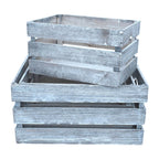 Puulaatikko vaaleanharmaa kolme kokoa-Korit-Suomen Kukkatarvike-Lahja ja sisustus Pussukka