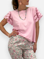 T-Paita Thora pink GEMINI by Helen-T-paidat-GEMINI by Helen-Lahja ja sisustus Pussukka Katariina Home Oy