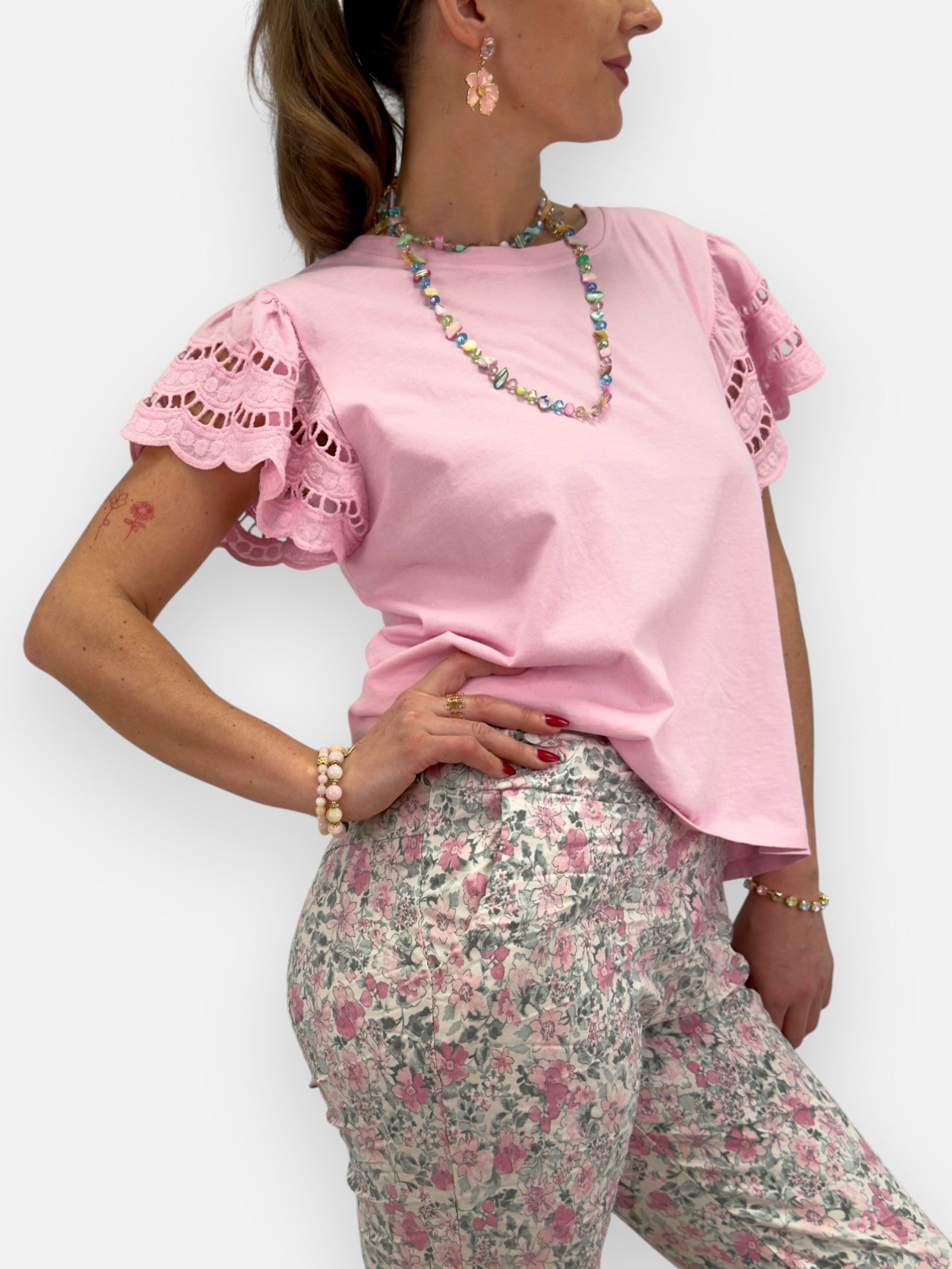 T-Paita Thora pink GEMINI by Helen-T-paidat-GEMINI by Helen-Lahja ja sisustus Pussukka Katariina Home Oy