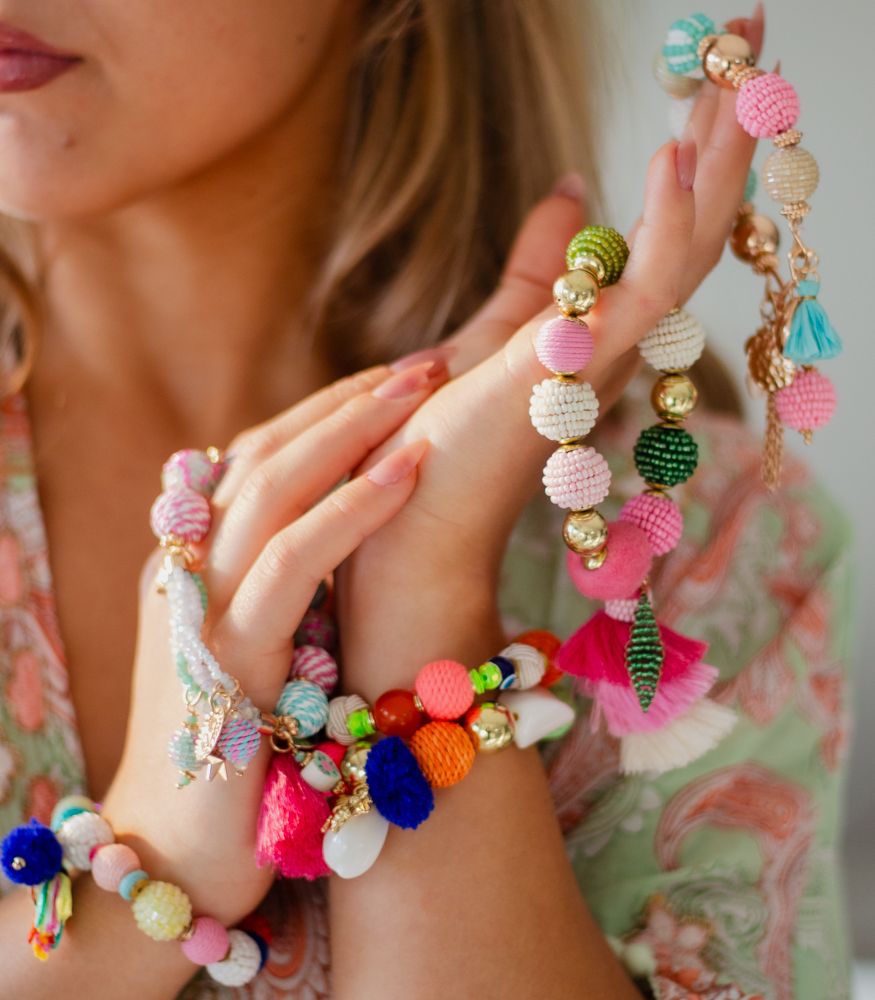 Rannekoru Tassel pinkki-Korut-Amanda B-Lahja ja sisustus Pussukka Katariina Home Oy