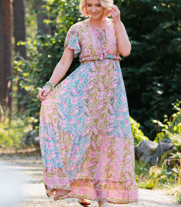 Mekko Sianna sininen Amanda B-Mekot/Hameet-Amanda B-Lahja ja sisustus Pussukka Katariina Home Oy