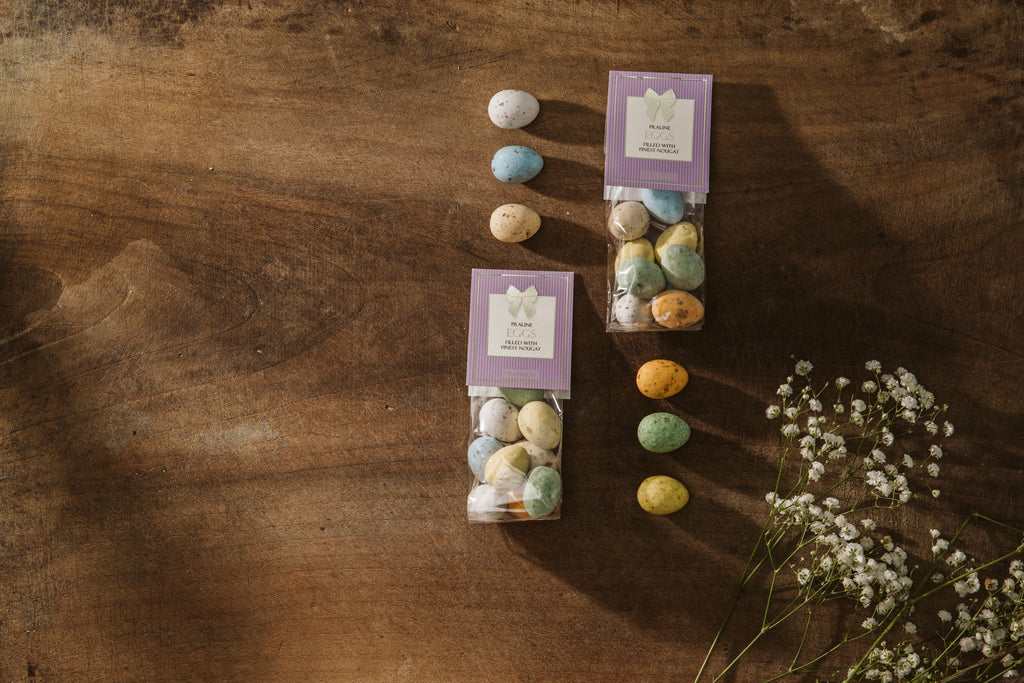 Pääsiäismunapussi pienet Deluxe-Karkit-Fran&Co-Lahja ja sisustus Pussukka Katariina Home Oy