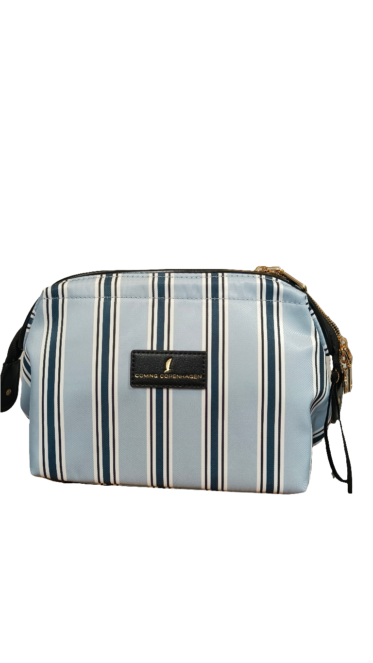 Toilettipussukka sini/valkoraidallinen-Toiletti/meikkipussit-Katariinahome.fi - tyyliä elämääsi-Lahja ja sisustus Pussukka Katariina Home Oy