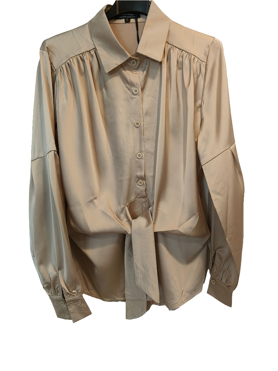 Satiinipusero Tie latte-Puserot-Marc Lauge-Lahja ja sisustus Pussukka Katariina Home Oy