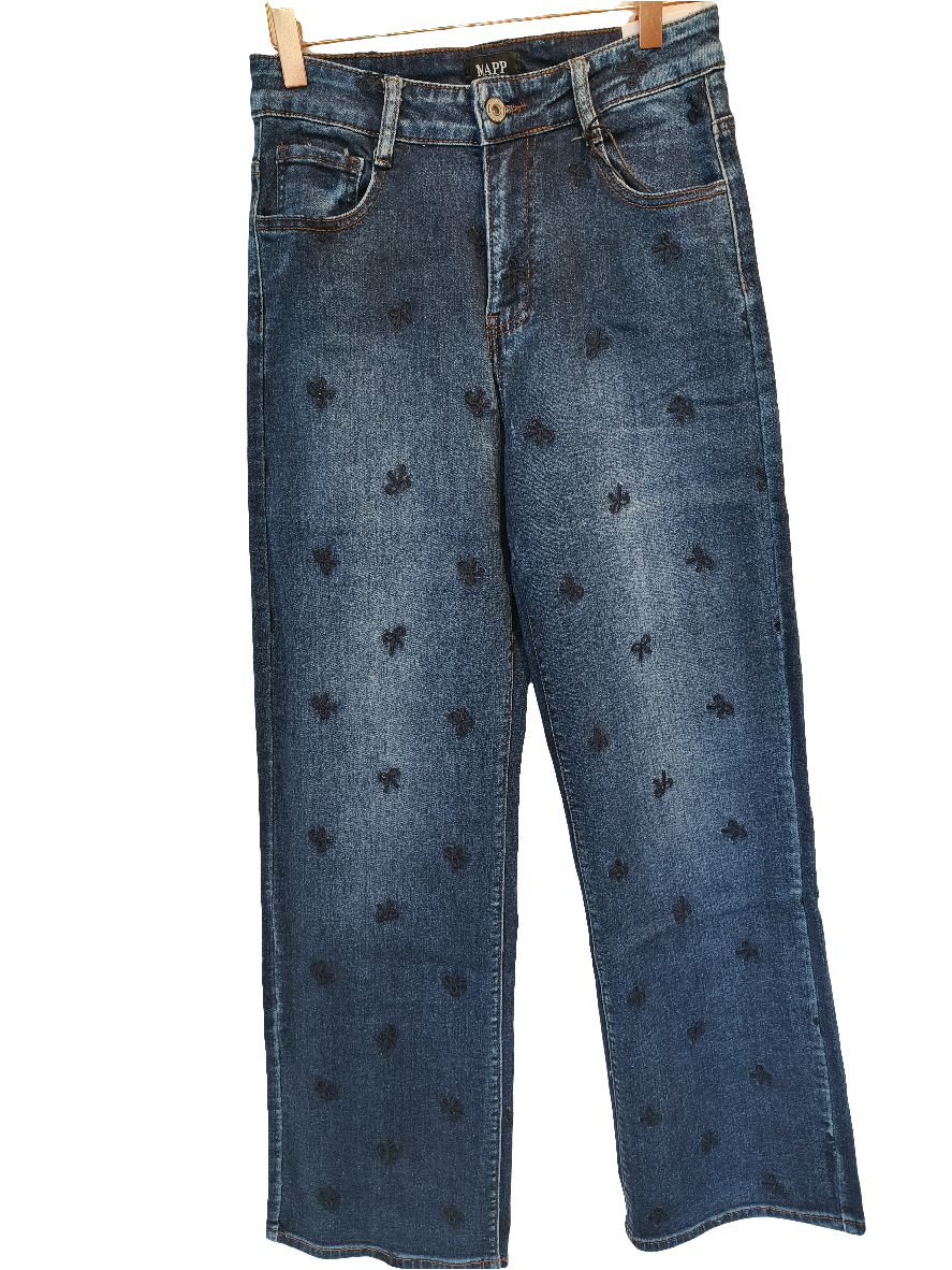 Farkut Bow sininen-Housut/Farkut-Marc Lauge-Lahja ja sisustus Pussukka Katariina Home Oy