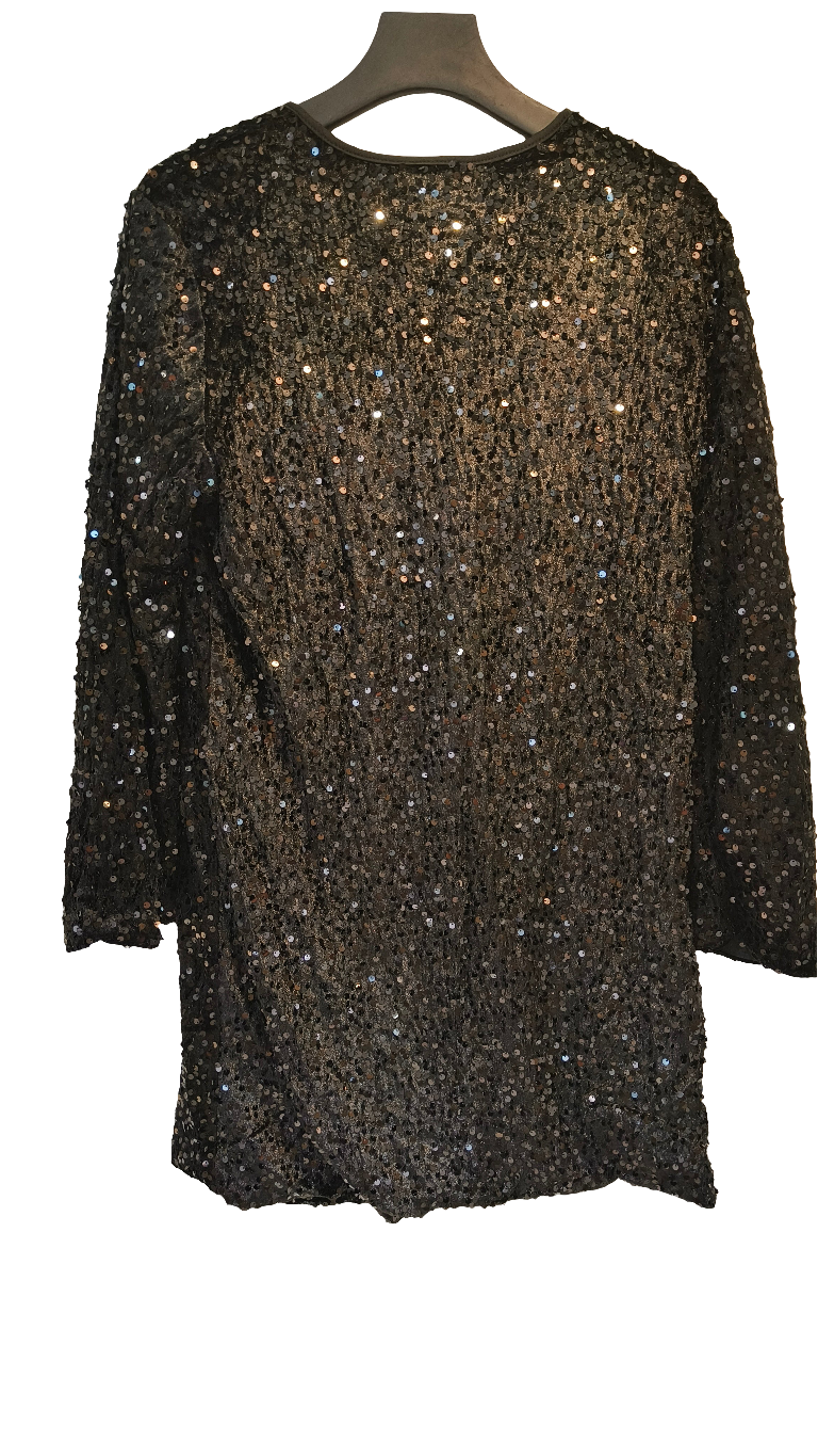 Mekko samettipaljetti Bow musta-Mekot/Hameet-Marc Lauge-Lahja ja sisustus Pussukka Katariina Home Oy