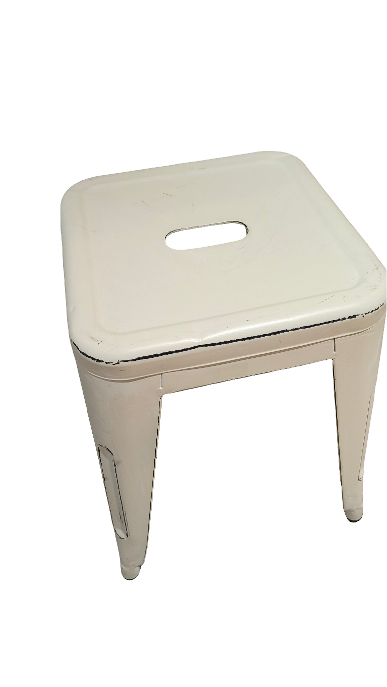 Metallijakkara valkoinen/musta-Huonekalut-4Living-Lahja ja sisustus Pussukka Katariina Home Oy