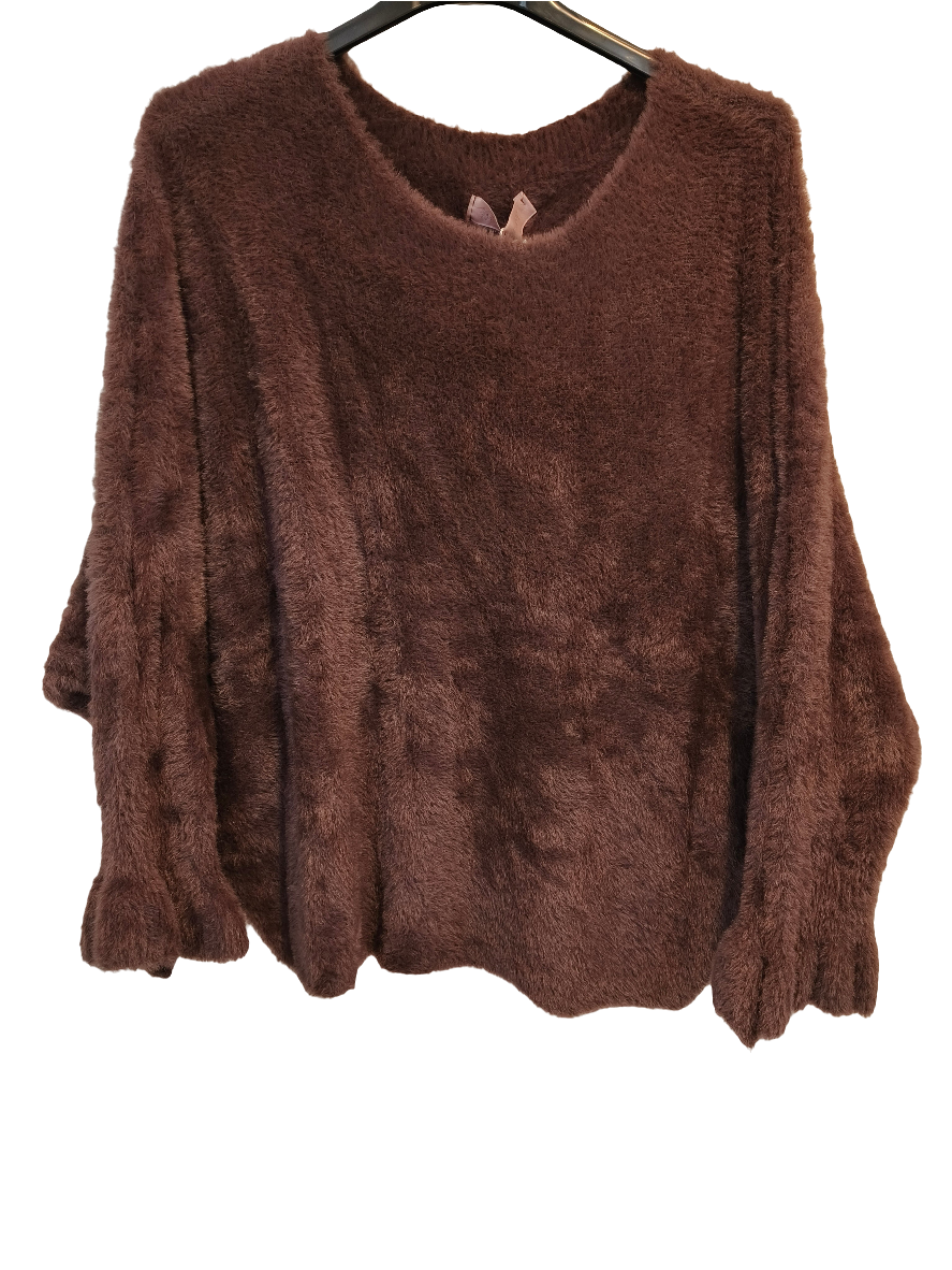 Neulepusero Plys ruskea-Neuleet/Neuletakit-Marc Lauge-Lahja ja sisustus Pussukka Katariina Home Oy