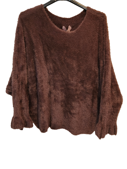 Neulepusero Plys ruskea-Neuleet/Neuletakit-Marc Lauge-Lahja ja sisustus Pussukka Katariina Home Oy