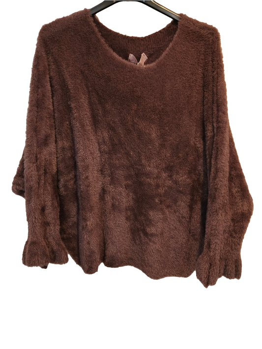 Neulepusero Plys ruskea-Neuleet/Neuletakit-Marc Lauge-Lahja ja sisustus Pussukka Katariina Home Oy