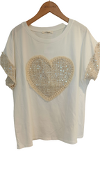 T-Paita Glitter Sydän eri värejä-T-Paidat-Peura Collection-Lahja ja sisustus Pussukka Katariina Home Oy