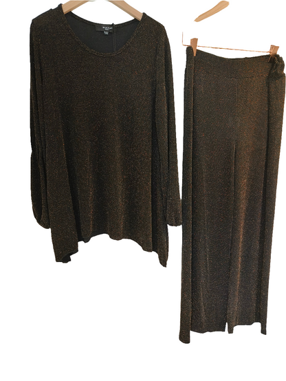 Housut+Pusero Sparkling musta/kulta-Puserot-Marc Lauge-Lahja ja sisustus Pussukka Katariina Home Oy