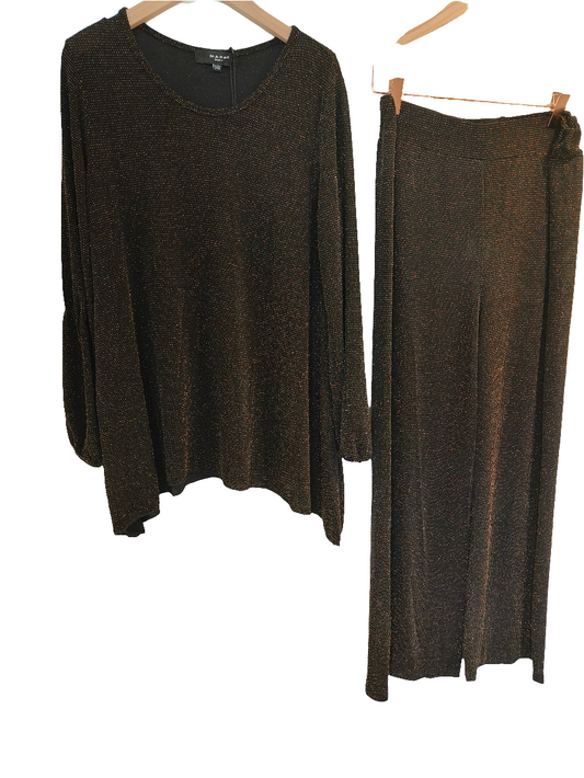 Housut+Pusero Sparkling musta/kulta-Puserot-Marc Lauge-Lahja ja sisustus Pussukka Katariina Home Oy