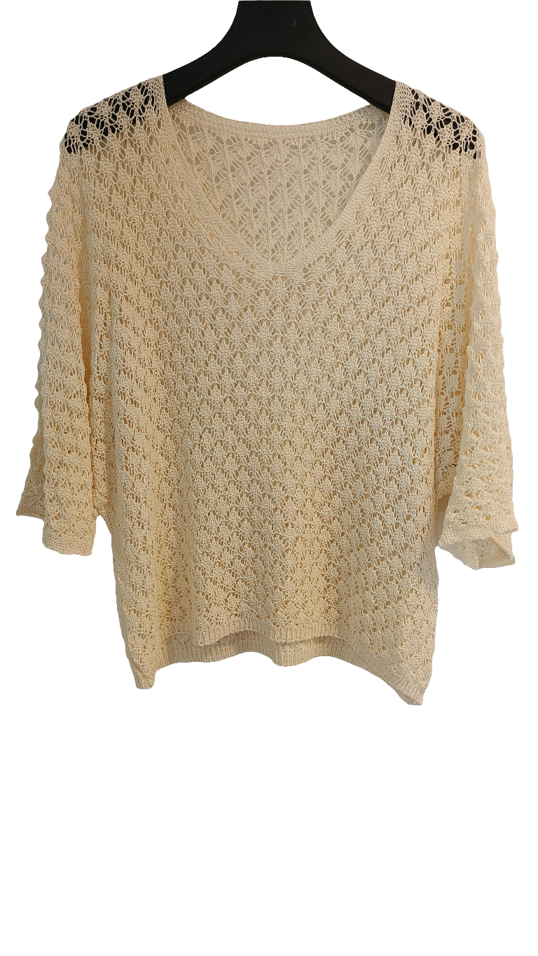 Pitsineule luonnonvalkoinen-Neuleet/Neuletakit-Peura Collection-Lahja ja sisustus Pussukka Katariina Home Oy