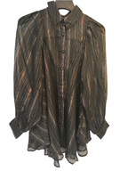 Sifonkipusero Lux musta/hopea-Puserot-Marc Lauge-Lahja ja sisustus Pussukka Katariina Home Oy