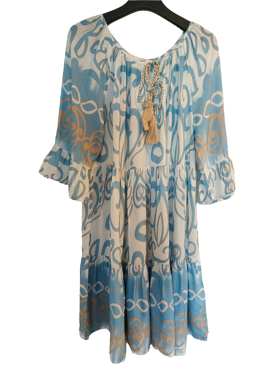 Mekko Ditte sini/valkoinen-Mekot/Hameet-Marc Lauge-Lahja ja sisustus Pussukka Katariina Home Oy