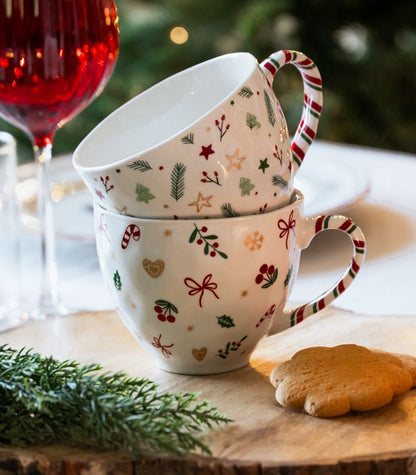 Joulumuki sydän&mistelinoksa-Astiat ja kattaus-Amanda B-Lahja ja sisustus Pussukka Katariina Home Oy