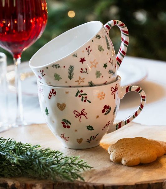 Joulumuki sydän&mistelinoksa-Astiat ja kattaus-Amanda B-Lahja ja sisustus Pussukka Katariina Home Oy