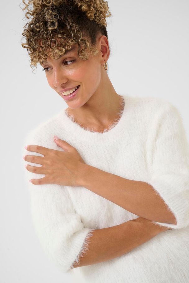 Neulepusero Lini valkoinen-Neuleet/Neuletakit-Cream Clothing-Lahja ja sisustus Pussukka Katariina Home Oy