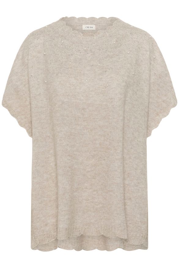 Poncho Manuela beige-Neuleet/Neuletakit-Cream Clothing-Lahja ja sisustus Pussukka Katariina Home Oy