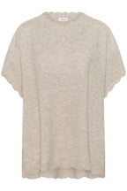 Poncho Manuela beige-Neuleet/Neuletakit-Cream Clothing-Lahja ja sisustus Pussukka Katariina Home Oy