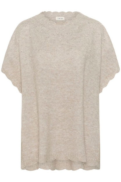 Poncho Manuela beige-Neuleet/Neuletakit-Cream Clothing-Lahja ja sisustus Pussukka Katariina Home Oy