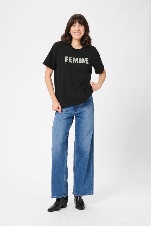 T-Paita Arina musta-T-Paidat-Kaffe-Lahja ja sisustus Pussukka Katariina Home Oy