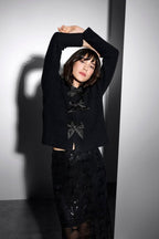 Neuletakki May musta-Neuleet/Neuletakit-Kaffe-Lahja ja sisustus Pussukka Katariina Home Oy