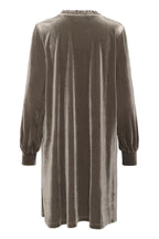 Samettimekko Flounce harmaanvihreä-Mekot/Hameet-Kaffe-Lahja ja sisustus Pussukka Katariina Home Oy