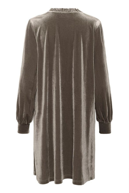 Samettimekko Flounce harmaanvihreä-Mekot/Hameet-Kaffe-Lahja ja sisustus Pussukka Katariina Home Oy