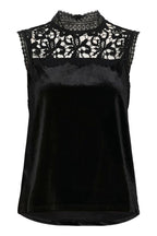 Samettipitsi Toppi Frosty musta-Puserot-Cream Clothing-Lahja ja sisustus Pussukka Katariina Home Oy