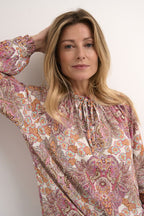 Pusero Astra pink paisley-Puserot-Cream Clothing-Lahja ja sisustus Pussukka Katariina Home Oy