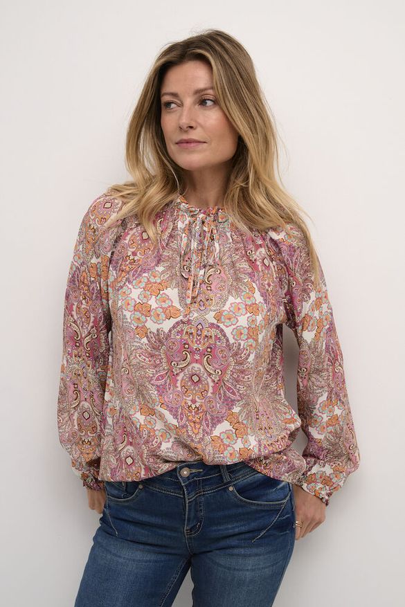 Pusero Astra pink paisley-Puserot-Cream Clothing-Lahja ja sisustus Pussukka Katariina Home Oy