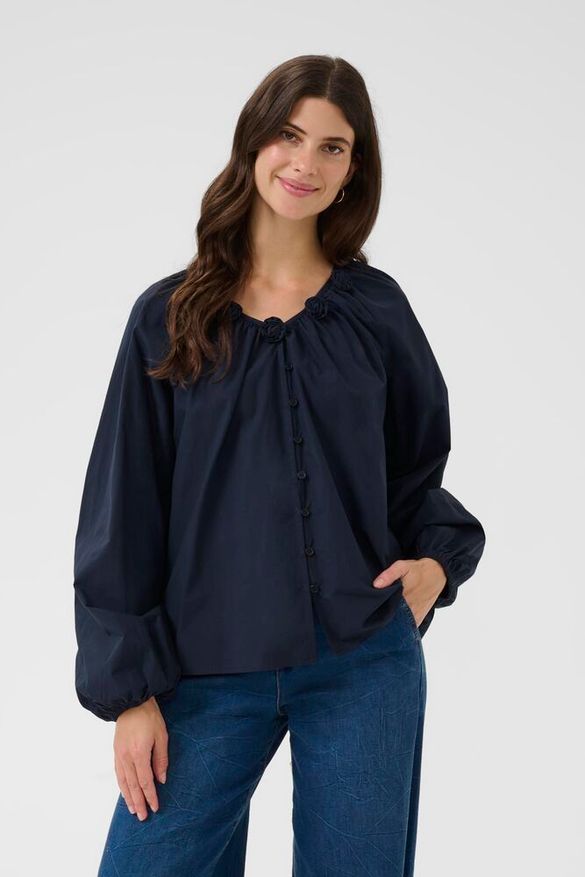 Pusero Isabelle tummansininen-Puserot-Cream Clothing-Lahja ja sisustus Pussukka Katariina Home Oy