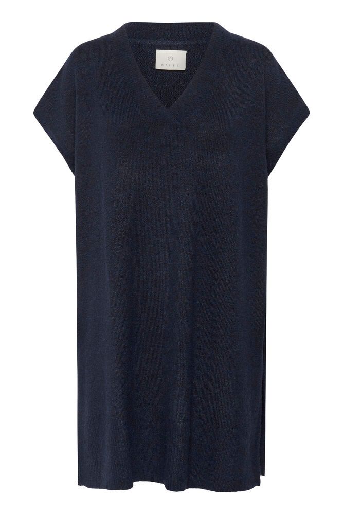 Poncho Anetta tummansininen-Neuleet/Neuletakit-Kaffe-Lahja ja sisustus Pussukka Katariina Home Oy