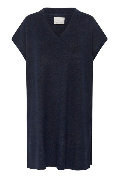 Poncho Anetta tummansininen-Neuleet/Neuletakit-Kaffe-Lahja ja sisustus Pussukka Katariina Home Oy