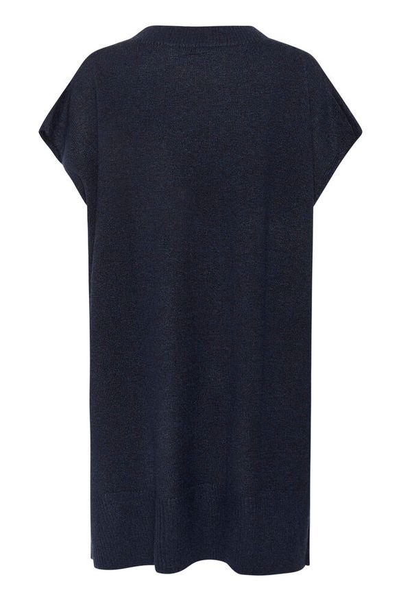 Poncho Anetta tummansininen-Neuleet/Neuletakit-Kaffe-Lahja ja sisustus Pussukka Katariina Home Oy