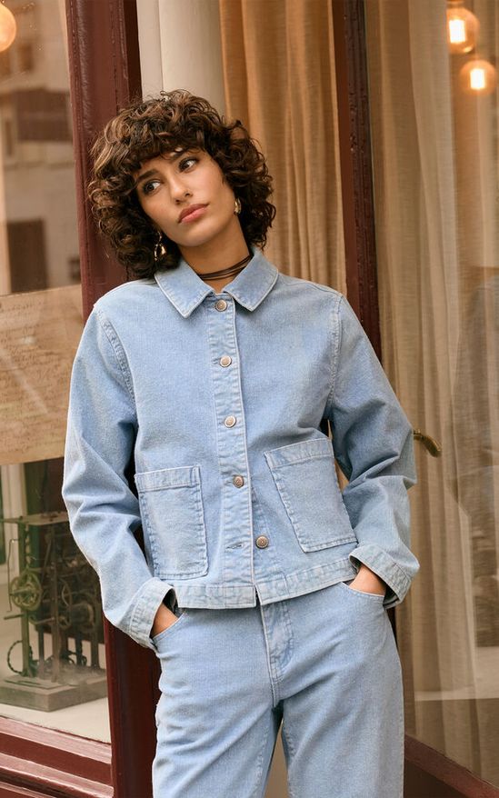 Farkkutakki Rafel vaaleansininen-Takit/Jakut-Cream Clothing-Lahja ja sisustus Pussukka Katariina Home Oy