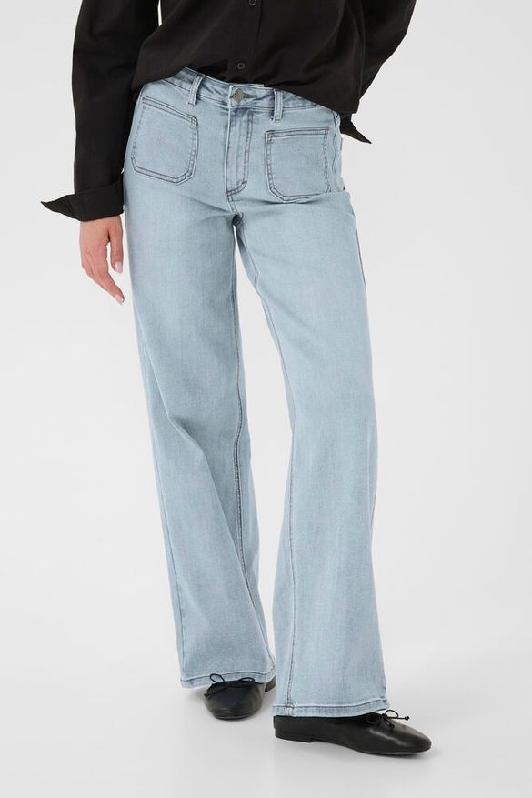 Farkut Brook vaaleansininen Kaffe-Housut/Farkut-Kaffe-Lahja ja sisustus Pussukka Katariina Home Oy