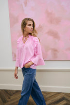 Pusero Flora pinkki Kaffe-Puserot-Kaffe-Lahja ja sisustus Pussukka Katariina Home Oy