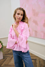 Pusero Flora pinkki Kaffe-Puserot-Kaffe-Lahja ja sisustus Pussukka Katariina Home Oy