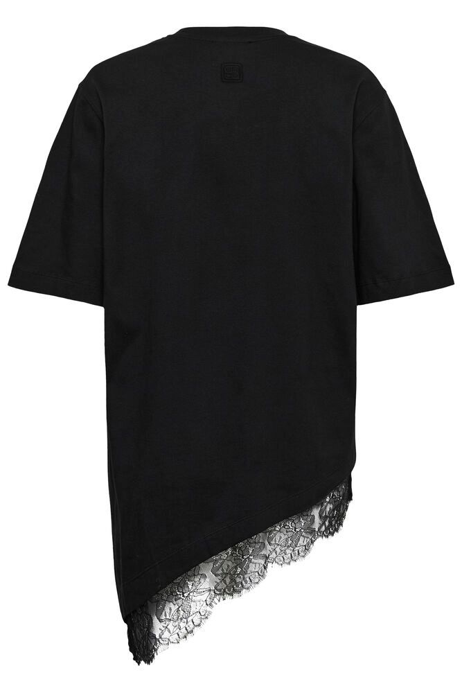 T-Paita Jina lace musta Soaked in Luxury